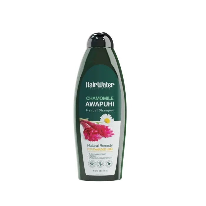 HairWater_AWAPUHI-SHAMPOO_DamagedHair.1 شامپو با عصاره آواپوهی و بابونه هیرواتر - تصویر 1